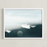 "Surface Tension 1" - Art Print in Ocean by Kamala Nahas - Framed