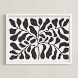 "Branches to the Sky" - Art Print in Chalkboard Black by Alisa Galitsyna - Framed