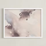 "Doves in Flight 2" - Art Print in Dusty Plum by Christa Kimble - Framed