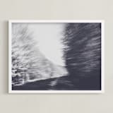 "Tree line" - Art Print in Midnight by Lying on the grass - Framed