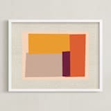 "Come And Stay With Me II" - Art Print in Albers Orange by Alain Castoriano - Framed