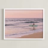 "Sayulita Surf" - Art Print in Soft Purple by Rachel Marie Keba - Framed