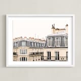 "Parisian Windows" - Art Print in Whitewashed by Annie Montgomery - Framed