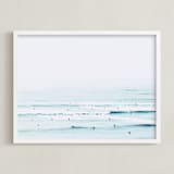 "The Sunday Blues" - Art Print in Turquoise Blue by Summer Strauch - Framed