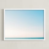 "Martha's Horizon" - Art Print in Sky Blue by Whitney Deal - Framed