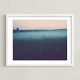 "Mystery" - Art Print in Gray sea by Lying on the grass - Framed