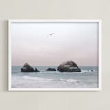"California Seascape" - Art Print in Pacific Pastel by Wilder California - Framed