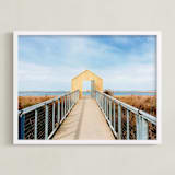 "Let's Go" - Art Print in Sky Blue by studio SYLVO - Framed