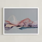 "Across The Lake |" - Art Print in Dove Grey by Synnöve Seidman - Framed