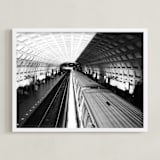 "DC subway fast track" - Art Print in rustic black by Van Tsao - Framed
