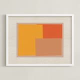"Come And Stay With Me I" - Art Print in Albers Orange by Alain Castoriano - Framed