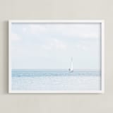 "Aimlessly" - Art Print in Silver Blue by Alexandra Feo - Framed