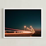 "The Fast Bridge" - Art Print in Marmalade Pine by Christian Fernandez - Framed