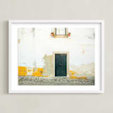"Óbidos" - Art Print in Mustard Yellow by Heather Deffense - Framed