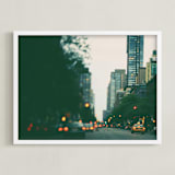 "Night Falls" - Art Print in Pale Lilac by ALICIA BOCK - Framed