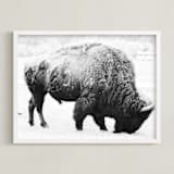"Living Remnants of the Not-So-Distant Past" - Art Print in Black and White by Shannon Dunlap - Framed