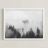"Morning Fog" - Art Print in Grey by Jennifer Morrow - Framed