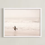"Tranquil Surf" - Art Print in Blush by Shannon Howard - Framed