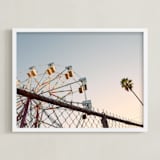 "LA Sky" - Art Print in Sky Blue by Kitty Seeber - Framed