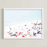 "Bright Beach" - Art Print in vibrant sun by Baumbirdy - Framed