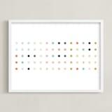"Apertures" - Art Print in Aqua by Genna Blackburn - Framed