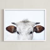 "Wee Staredown" - Art Print in Farm by Amy Carroll - Framed