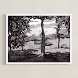 "North Carolina" - Art Print in Black and White by Adelina S. Keenan - Framed