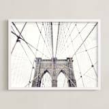 "A Classic" - Art Print in White by Caroline Mint - Framed