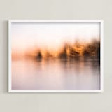 "Lake dreams" - Art Print in Warm Neutral by Jacquelyn Sloane Siklos - Framed