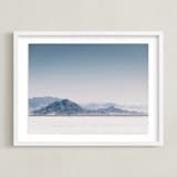 "Zzyzx" - Art Print in mountain blue by Kamala Nahas - Framed