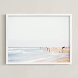 "Malibu" - Art Print in Mist by Vera Mladenovic - Framed