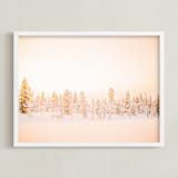 "Finnish Forest" - Art Print in Sunset by Shannon Kirsten - Framed