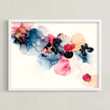 "Bloom Mixer" - Art Print in Sapphire Blue by Three Kisses Studio - Framed