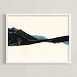 "Spliced Landscape 1" - Art Print in Blue Topaz by Melinda Laszczynski - Framed