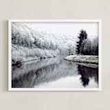 "Winter's Breath" - Art Print in White by Eva Marion - Framed