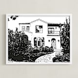 "House: Custom Print" - Custom Print in Black by Minted - Framed