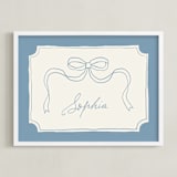 "Simple and Sweet" - Personalized Art Print in Denim by Kelly Watkins - Framed