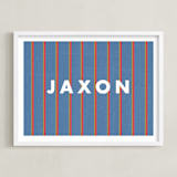 "Classic Prep" - Personalized Art Print in Blue by AK Graphics - Framed