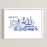 "Little Blue" - Art Print in Powder Blue by Lagniappe Paper - Framed