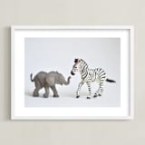 "These Friends" - Art Print in Light Grey by Kinga Subject - Framed