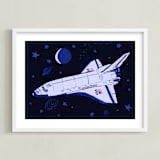 "Space Shuttle" - Art Print in Galaxy by Stefanie Lane - Framed