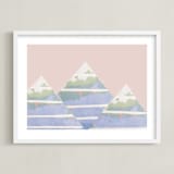 "Colorful Summit" - Art Print in Sienna by Akweley Creative - Framed