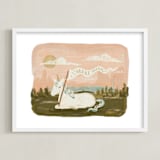 "Make Much Magic" - Art Print in Peach by Angel Walker - Framed