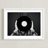 "Ahead of the Record" - Art Print in Black and White by Kaitie Bryant - Framed
