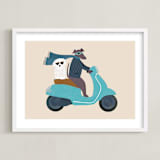 "Milan" - Art Print in Sand by Jenna Holcomb - Framed