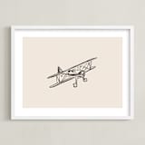 "Take Flight Loose Sketch 3" - Art Print in Beige by Katie Mulder - Framed