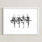 "Les Cygnets" - Art Print in black by Leanne Friedberg - Framed