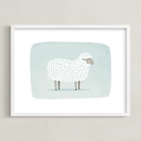 "woolly sheep" - Art Print in sky by Karidy Walker - Framed