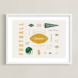 "American Football Vocab" - Art Print in Hunter by Dana Beckwith - Framed