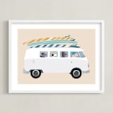 "Venice Beach" - Art Print in Sand by Jenna Holcomb - Framed